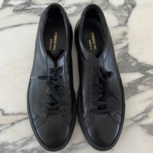 Common Projects Black Leather Low-Top Sneakers